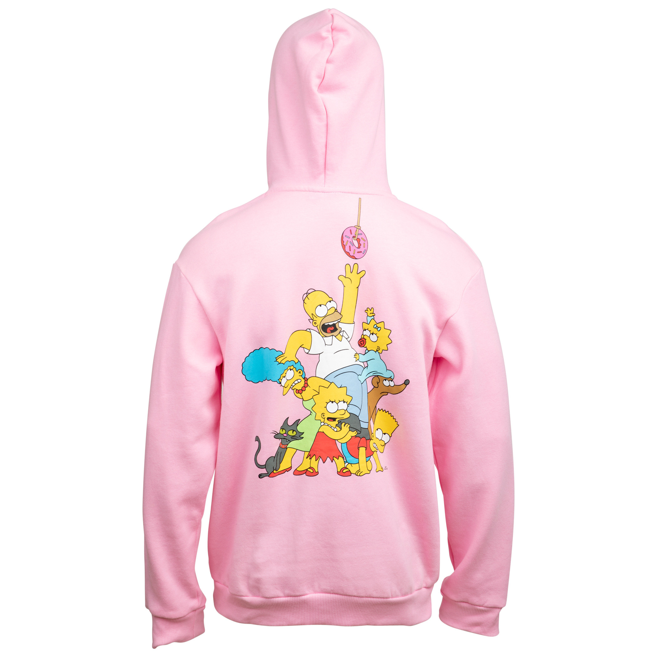 The Simpsons Text Print Hoodie With Family Members Back Print